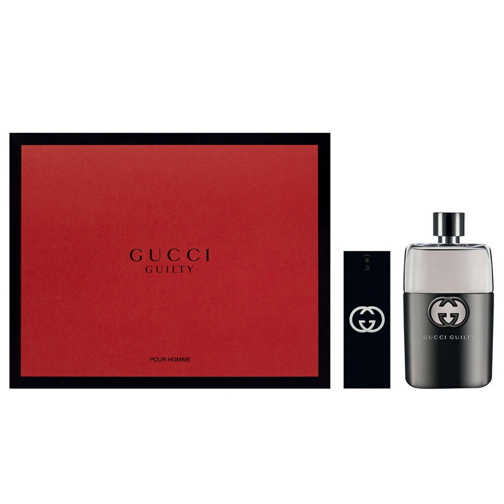 Gucci Guilty 2 Pcs Set For Men: 3 Oz Edt Sp + 1 Oz Edt Sp