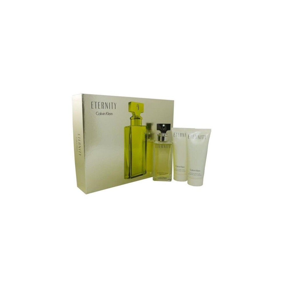 Eternity 3 Pcs Set For Women: 3.4 Edp Sp + 3.4 Body Lotion + 3.4 Shower Gel