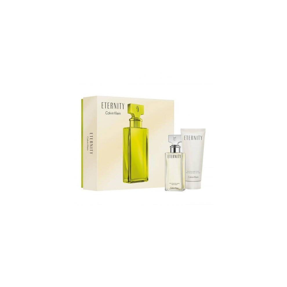 Eternity 2 Pcs Set Women: 1.7 Eau De Parfum Spray + 3.4 Body Lotion