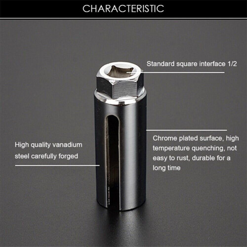 Oxygen Sensor Socket 22mm 1/2 Inch Oxygen Sensor Removal Socket Car Accessories 1