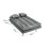 Living And Home (Grey) Fabric Upholstered Tufted Sofa Bed 9