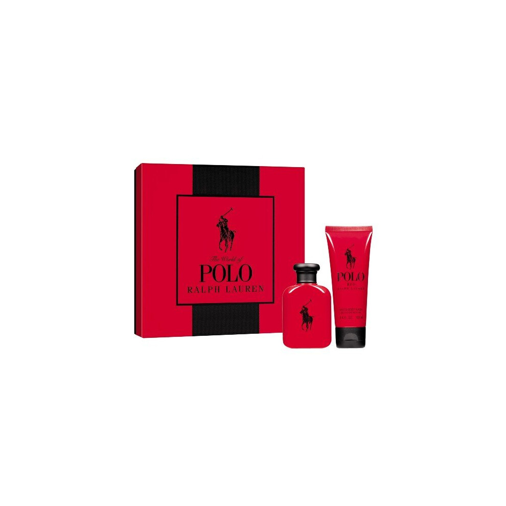 Polo Red 2 Pcs Set: 2.5 Eau De Toilette Spray + 3.4 Shower Gel