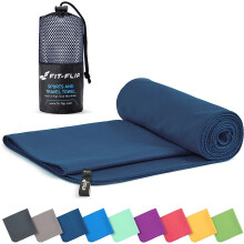 Fit-Flip Microfibre towel - compact, ultra lightweight & fast drying travel towel - the perfect camping towel and swimming towels