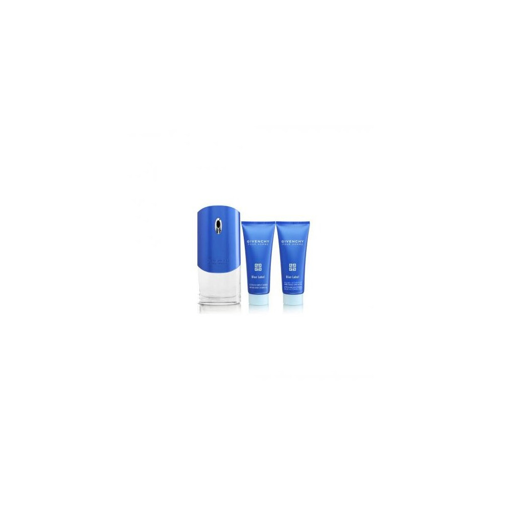 Givenchy Blue Label 3 Pcs Set For Men: 3.4 Eau De Toilette Spray + 2.5 Shower Gel + 2.5 After Shave Balm