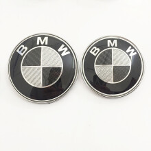 Boot+BONNET BADGE CARBON FIBRE BMW 82mm 74mm E46 E90 E92 E60 E81 X3 X5 1 3 4 5 M Series