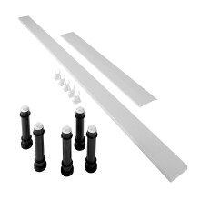Mira Flight Shower Tray Panel Riser Kit Feet Low Square Easy Plumb White 900mm