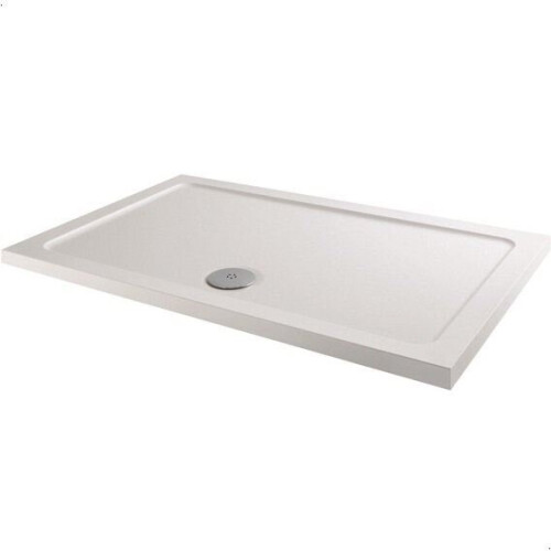 1200x700mm Shower Tray Rectangular Low Profile Premium Anti-Slip FREE Waste 1