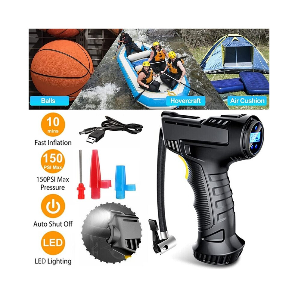 Cordless Electric Car Tyre Inflator Digital Tyre Air Compressor Pump 135797121055