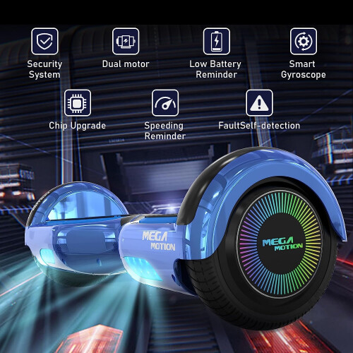 HITWAY (Blue) 6.5'' E Scooter LED Hoverboard with go-kart Segway 1