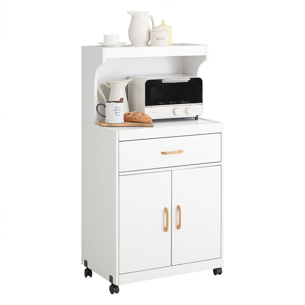 SoBuy FSB12-W, Kitchen Storage Trolley Microwave Shelf Storage Cabinet