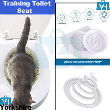 Hygienic Cat Kitten Trainer Toilet Training Disappearing Seat Tray