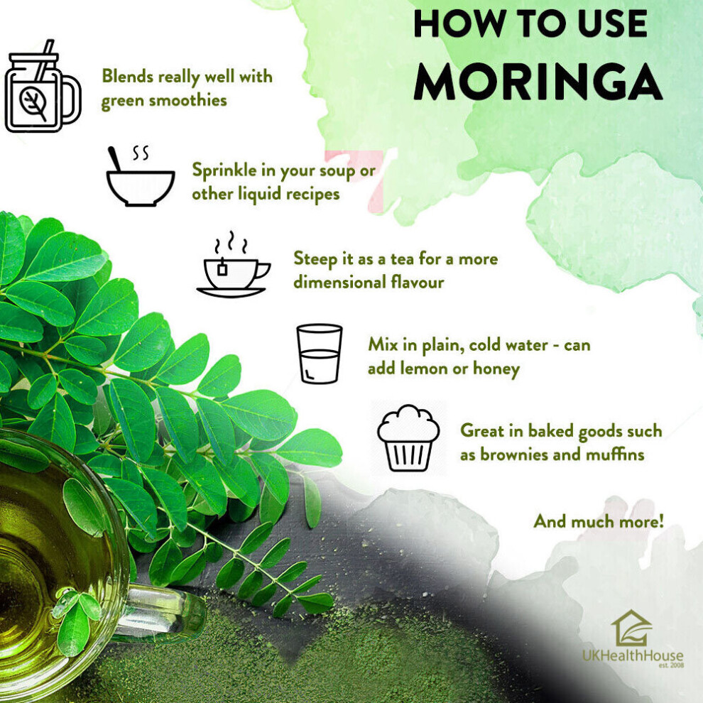 (Premium Moringa Oleifera Powder (Natural Multi Vitamin, Superfood) Premium - 100g) Premium Moringa Oleifera Powder