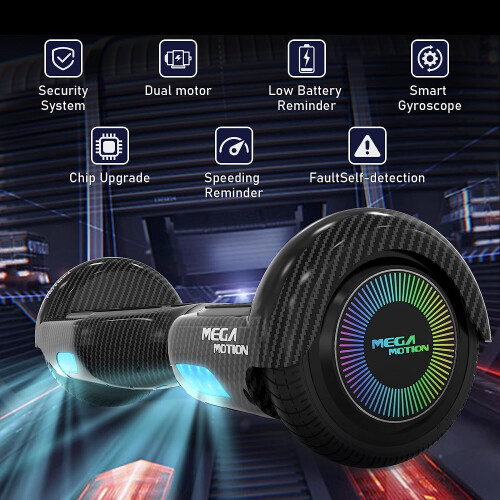 HITWAY (Black) 6.5'' E Scooter LED Hoverboard with go-kart Segway 1