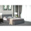 Comfy Living (5ft Kingsize, Grey) Chanel Linen Fabric Storage Ottoman Bed 1