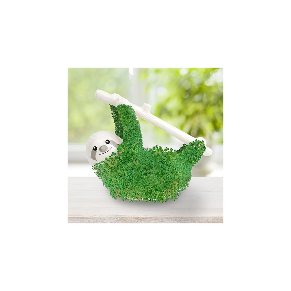 Gift Republic Sloth Planter Grow Kit With Chia Seeds Fun Gardening Indoor Plant Gift