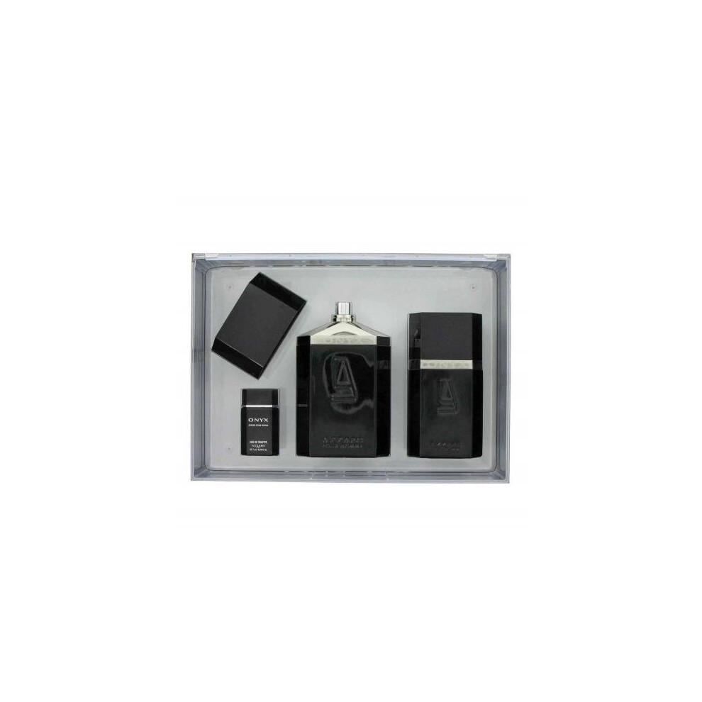 Azzaro Onyx 3 Pcs Set: 3.4 Edt Sp + 1.7 Asb + 0.23 Oz Edt Mini