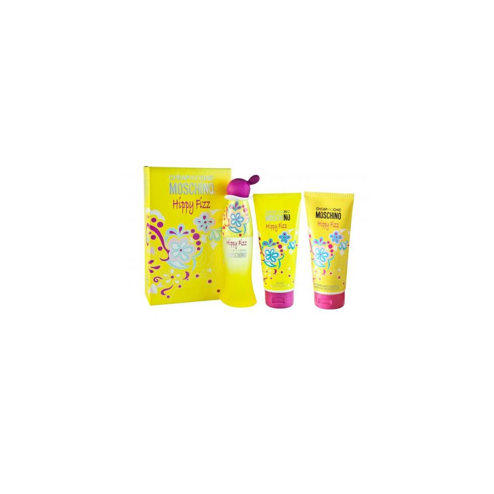 Moschino Cheap & Chic Hippy Fizz 3 Pcs: 1.7 Edt Sp + 1.7 Bath & Shower Gel + 1.7 Body Lotion