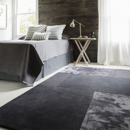 (Large 160x230cm) Tate Tonal Textures rugs in Charcoal