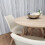 Round Oak Effect Kitchen Dining Table With 4 Cream Tulip Chairs Set 5