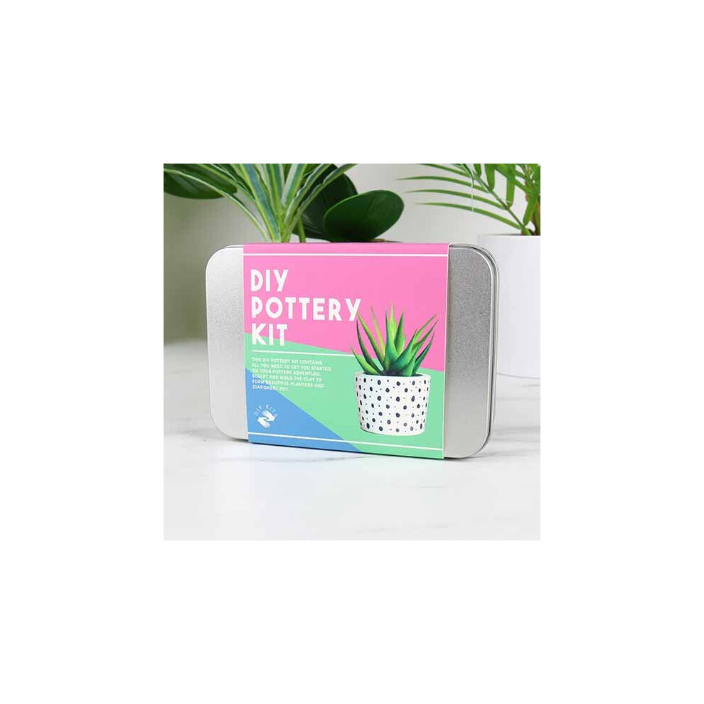 DIY Kit Pottery Arts & Crafts Crafting Tin Patterned  Starter Set