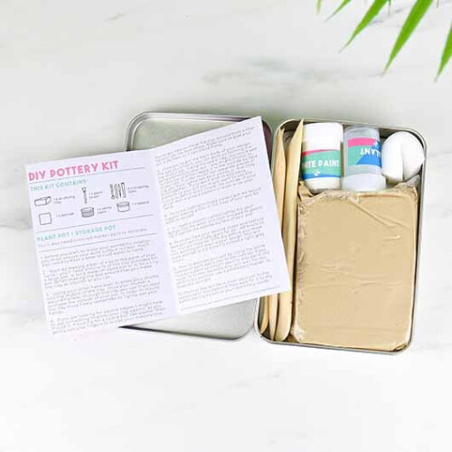 DIY Kit Pottery Arts & Crafts Crafting Tin Patterned  Starter Set 1