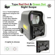 Spike Matt Black Tactical 1x22mm Holographic Reflex Red Green Dot Sight Outdoor Hunting Rifle Scope