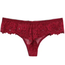 Termezy Women Sexy Lace Lingerie Temptation Low-waist Panties Embroidery Thong Transparent Hollow Ou