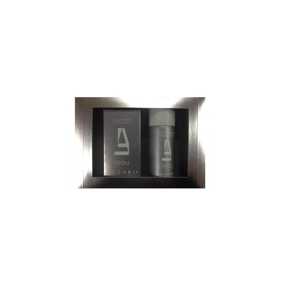 Azzaro L'Eau 2 Pcs Set For Men: 1.7 Edt Sp + 5.1 Oz Deodorantsp