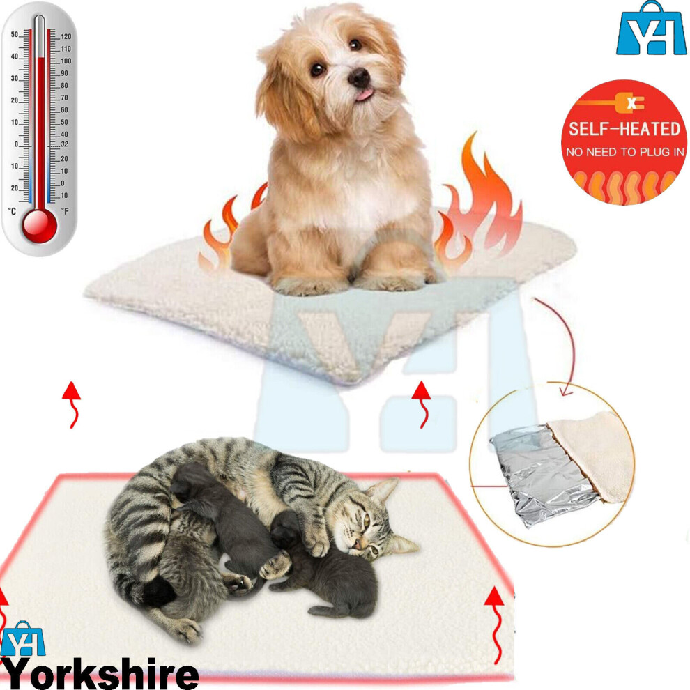 Self Heated Thermal Pet Cat Dog Bed Mat Cushion Washable Warm Rug