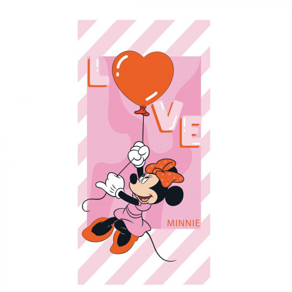 Disney Minnie Mouse Bath Beach Towel 140 X 70 Cm 100% COTTON Love