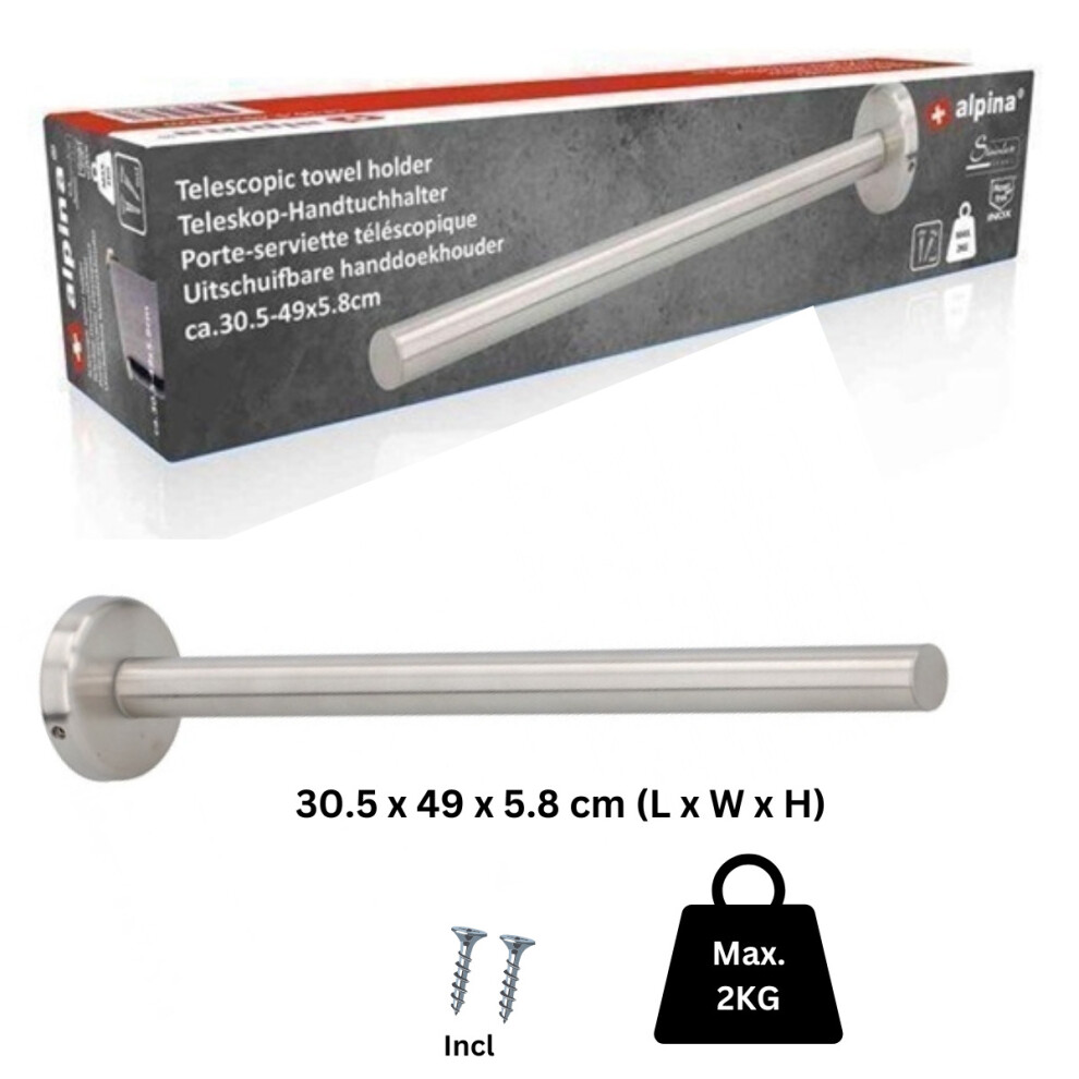 Stainless Steel Telescopic Hand Towel Holder For Bathroom Rack Holder