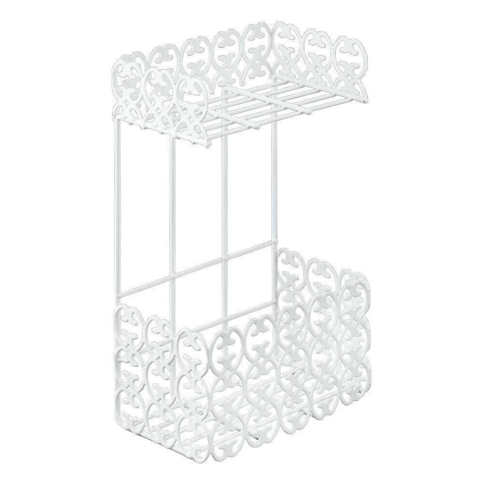 Metaltex Florenz White 2 tier Bath Shelf Caddy