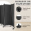 Costway 4 Panel Room Divider 172cm Tall Rolling Privacy Screens on Wheels 4