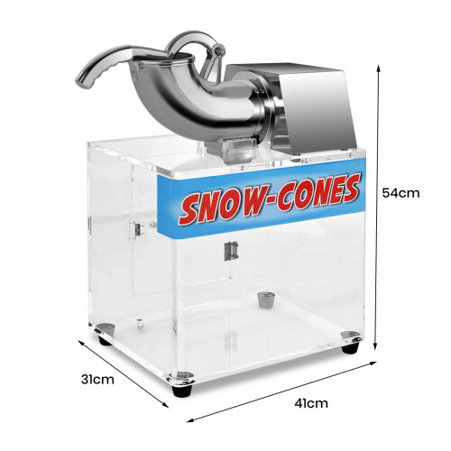 Costway Electric Ice Cone Maker Shaved Ice Machine w / Dual Blades & Large Box 2