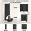 Costway 4 Panel Room Divider 172cm Tall Rolling Privacy Screens on Wheels 5