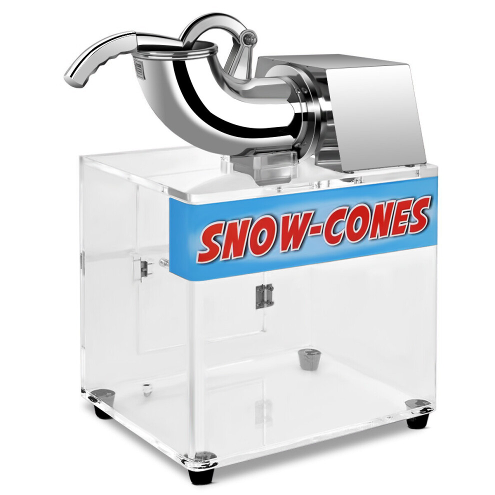 Electric Ice Cone Maker Shaved Ice Machine w / Dual Blades & Large Box