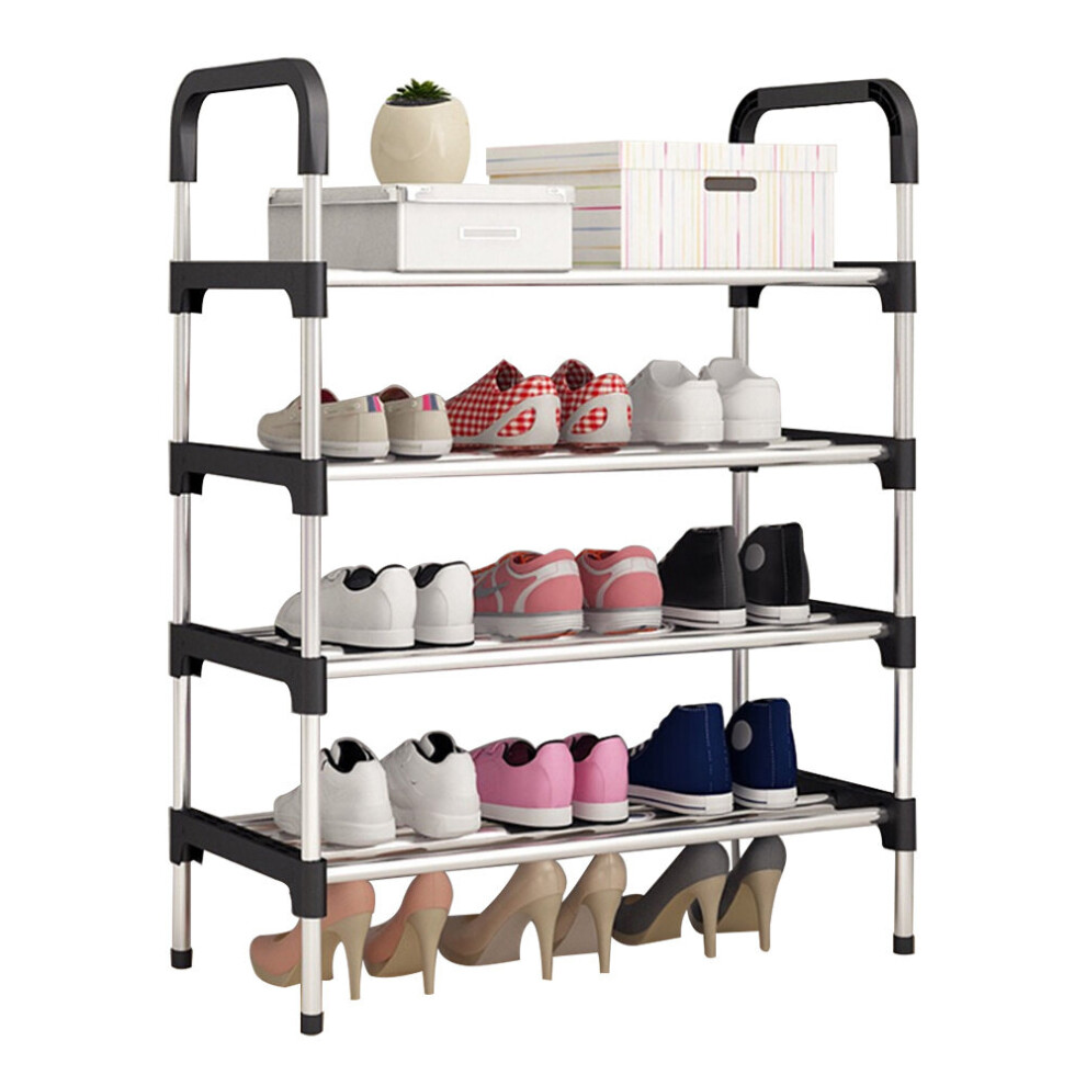 (4 Tier) Shoe Rack Organizer Stackable Space Saving Shoe Shelf