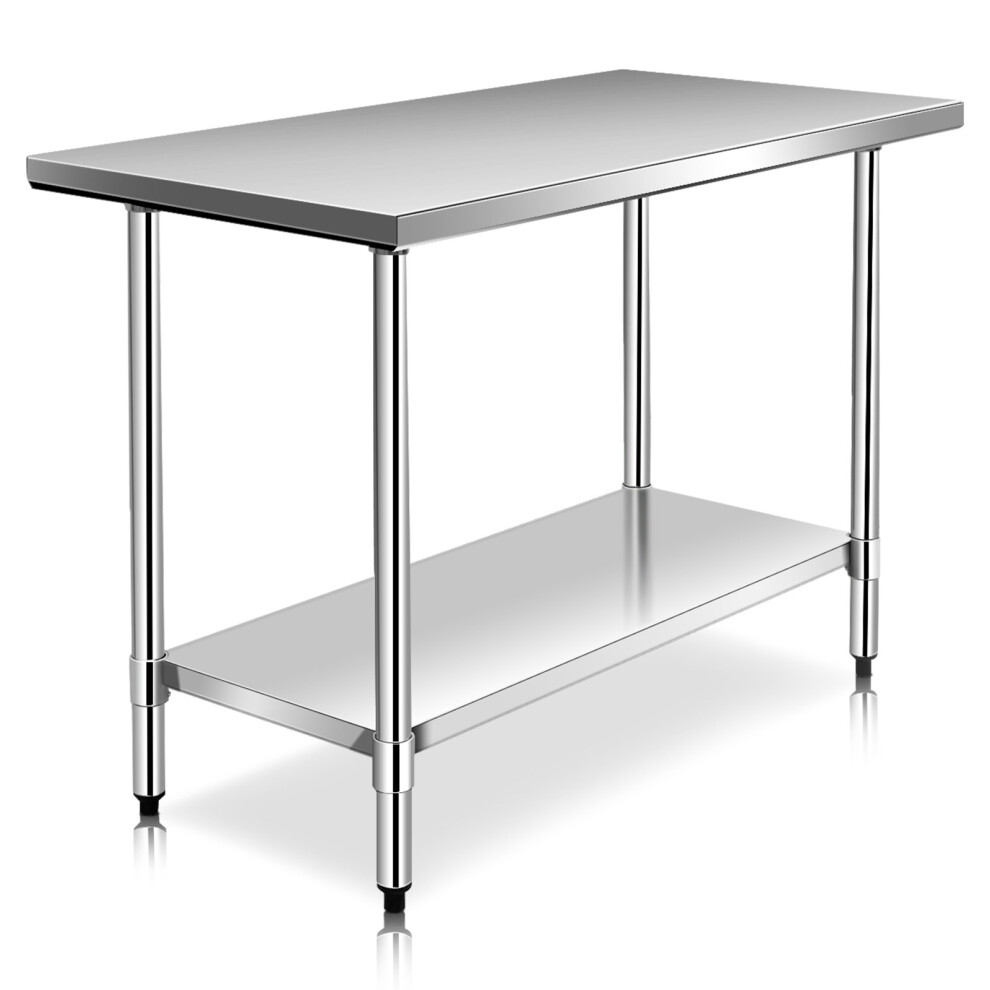 Stainless Steel Rolling Work Table Catering Table Kitchen Prep Table