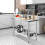 Costway Stainless Steel Rolling Work Table Catering Table Kitchen Prep Table 4