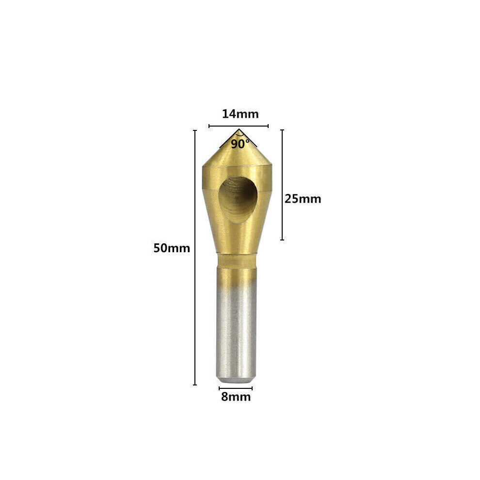 ( 5-10) Countersink Deburring Drill Bit Chamfer Drill Hss Metal Taper Hole Ti-Coated 970447361418