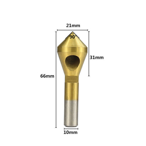 (  10-15) Countersink Deburring Drill Bit Chamfer Drill HSS Metal Taper Hole Ti-Coated
