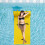 Costway Floating Water Mat Swimming Pool Float Pad w/ Rolling Pillow Design 5