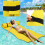 Costway Floating Water Mat Swimming Pool Float Pad w/ Rolling Pillow Design 9