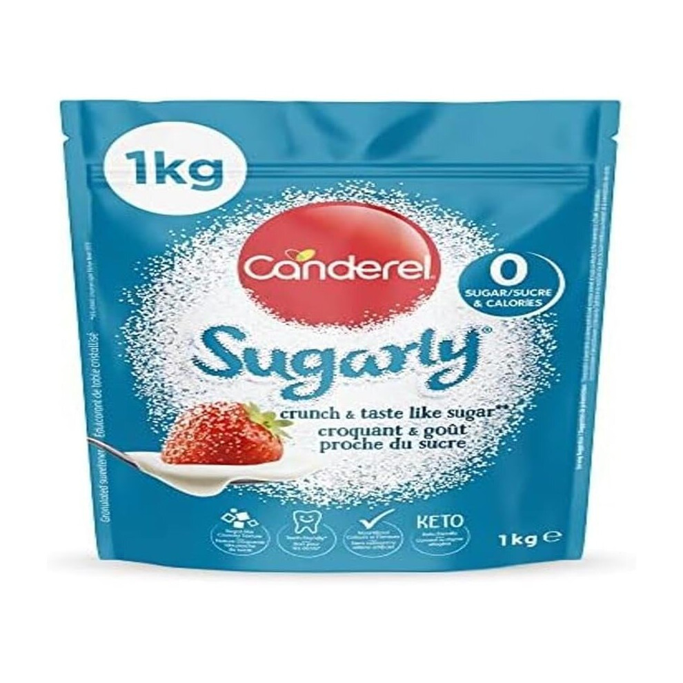 Canderel Sugarly Crunchy Sweetener 1kg VALUE PACK Equivalent to 2kg of Sugar