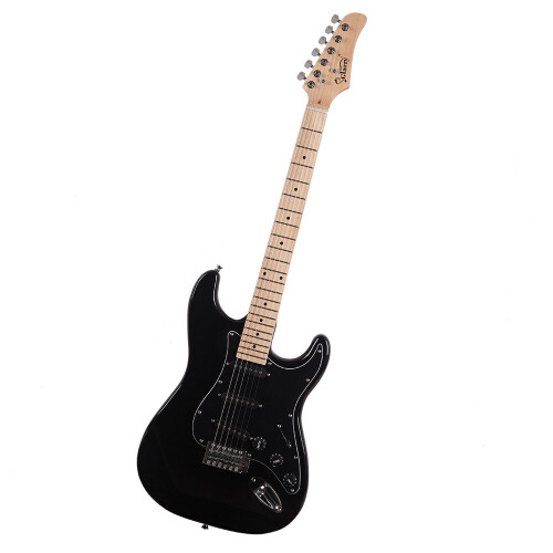 6 String Electric Guitar W/ Pickguard Strap Bag Guitar Case Amp Cord 1