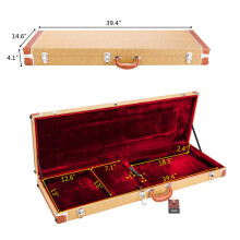 Electric Guitar Square Hard Case for GST GTL 170 SG &Burning fire Flat
