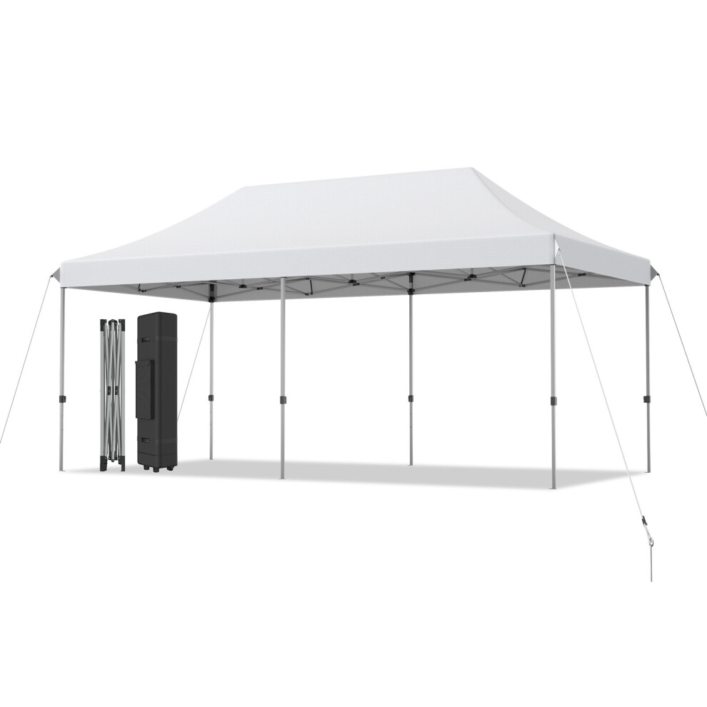 3 x 6 M Folding Tent Canopy Adjustable Height Shelter with Wheel & Bag