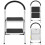 Costway 2 Step Metal Household Ladder Folding Step Stool w/ Anti-Slip Platform 1