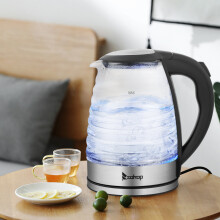 1.8L Electric Kettle Glass Blue LED Illuminated Jug Auto Shut Off Protection