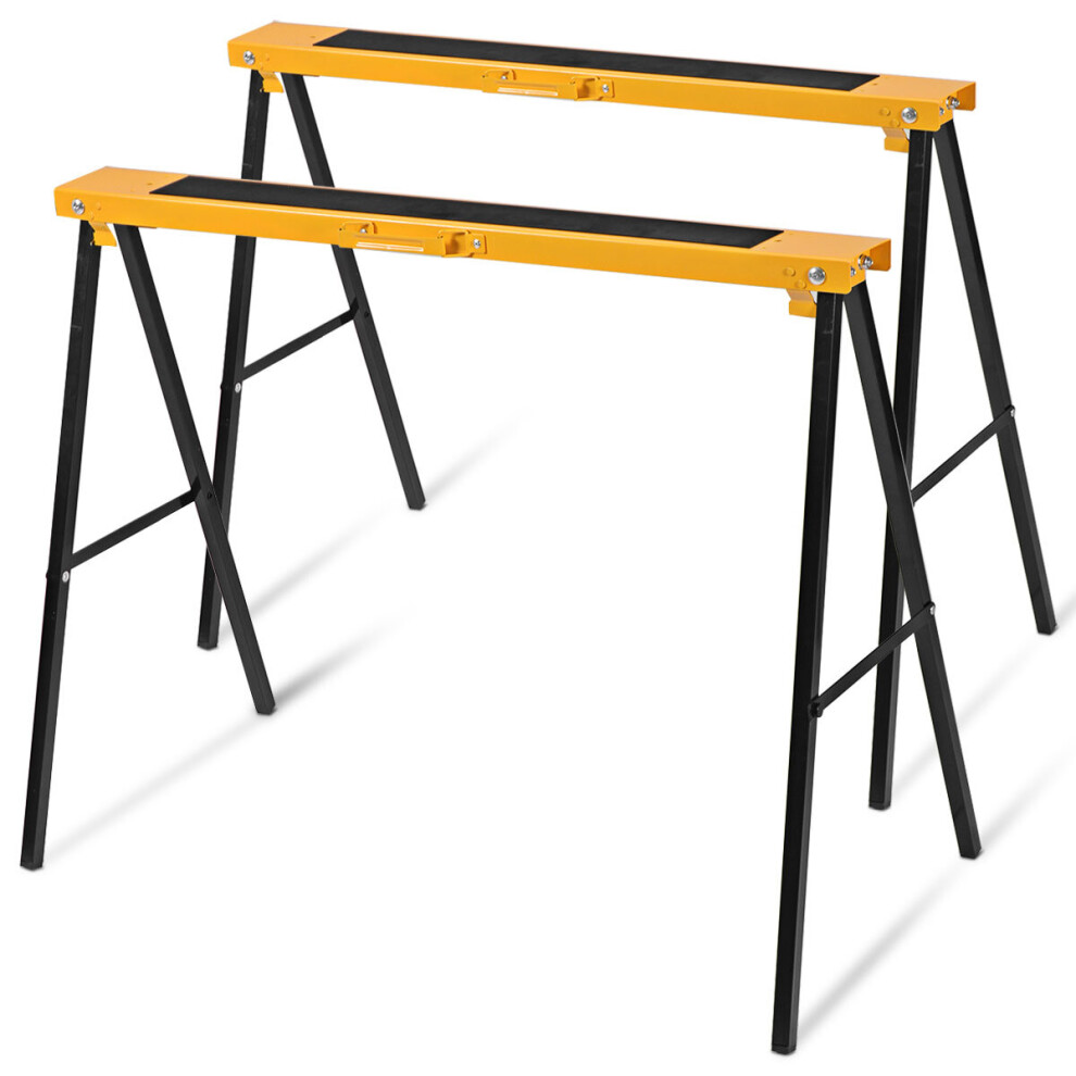 2 Saw Horses Folding Saw Rack Portable Sawbuck for Household Workshop